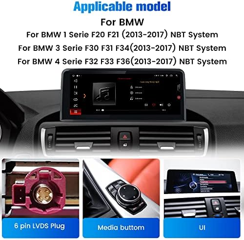 Автомобилно Радио Стерео Android 11 за BMW 1 3 4 Series F20 F21 F30 F31 F34 F32 F33 F36 с Carplay Andriod Auto, актуализация на екрана 10,25 инча 2013-2017 Система NBT