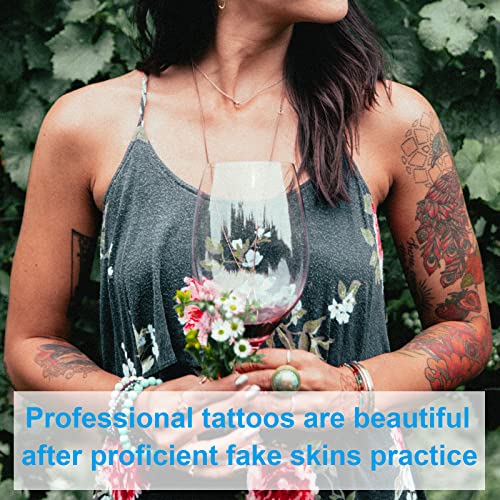 3 мм Скинове За практикуване на татуировки Е Фалшива Кожа Мек Силикон С Двойни страни 8x12 и 7,4x5,6 Тънка Кожа за практикуване на Татуажа Вежди за Начинаещи и Опитни Тат?