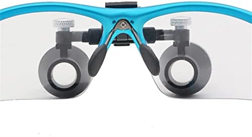Бинокулярная лупа TKFDC 2.5 X Стоматологичен лупа с Световыми очила за защита на точки на голямо работно разстояние (Цвят: