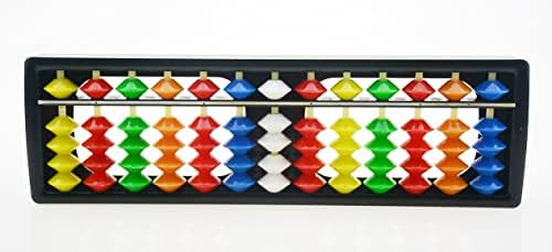CCHW Многоцветни Пластмасови Мъниста Abacus Соробан, 13 Пръти Китайски Abacus Японски калкулатор Соробан Детски Брои инструмент