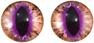 14 мм Стъклени Кафяви и Лилави Кабошоны с Кошачьими или Невероятен Драконьими очите за Фантазийных Художествени