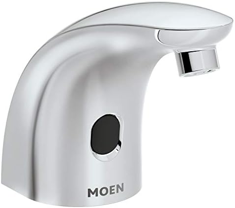 Moen 8558 M-Power Търговска Безконтактен Диспенсер за сапун с пяна за измиване на ръцете, монтирани на бортике, Хром