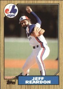 2 от 1987 Topps Montrel Излага бейзболни картички Андрес Галарраги 272 и Джеф Рирдона 165 Състоянието на бейзболни картички