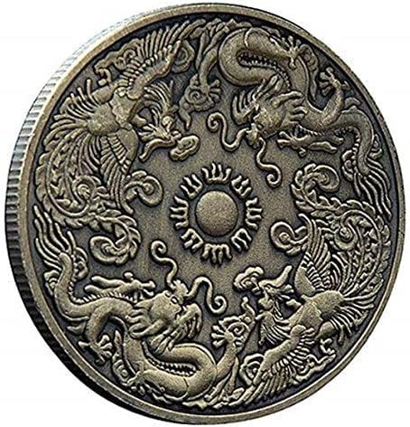 Китайската Традиционна Монета Дракон, Феникс, Запомнящо се Икона са подбрани Монета за Късмет