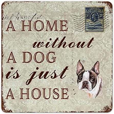Забавно Куче-Метална Лидице Знак Къща Без Куче-това е просто Къща, френски Булдог, Закачалка за домашни кучета, аксесоари
