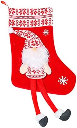 Коледни чорапи XIOS 2022, Два стил, Дълги чорапи, Окачени чорапи за камината, декоративни чорапи под формата