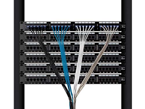 Свързване на Ethernet кабел Monoprice основа cat6a - 50 метра - Черен (10 бр) без довършителни RJ-45, UTP,