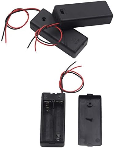 LAMPVPATH (Комплект от 3 броя), Държач за 2 акумулаторни батерии тип AAA с ключ, чанта за притежателя батерии тип ААА 2x1,5 v с кабелни изводи и превключвател