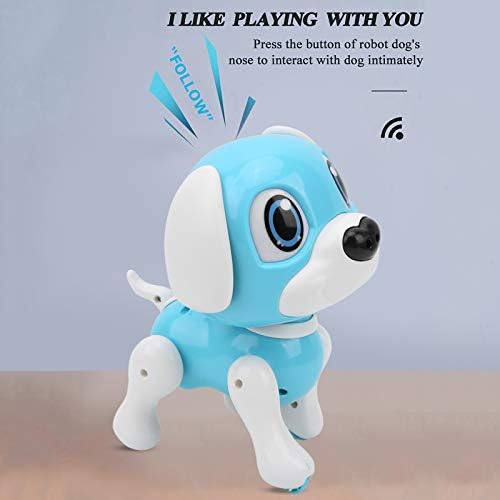 MALAXA LIANXIAO - Умно Кученце, Нетоксичная Безопасна Играчка-Робот-Куче, Преносима за дете на 3 години и деца, които играят (в Синьо)