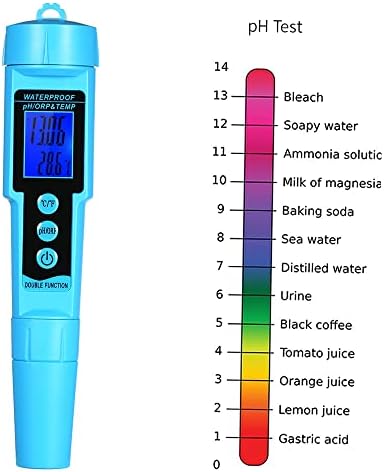 HUIOP Тестер за качеството на водата, Професионален М pH/ORP/Temp 3 в 1, Детектор за вода, Многопараметрический