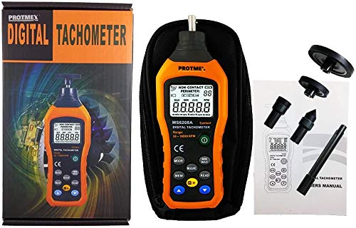 Цифров Пин Оборотомер, MS6208A Щифт за Измерване на скоростта Оборотомер 50-19999 об/мин Измерване на скоростта на