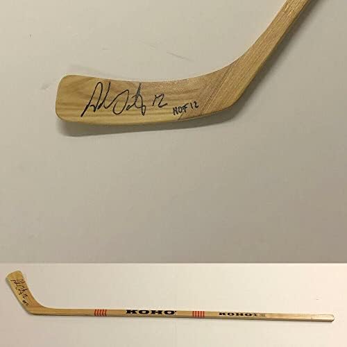АДАМ ОУТС Подписа Клюшку KOHO Wood Model Stick HOF12 - Сейнт Луис Блус - Стик за хокей в НХЛ с автограф