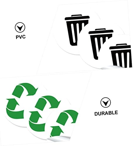 STOBOK 1 Комплект 6 Листа Етикетът за класификация на отпадъци с Кръгла форма Етикети Термоаппликационные
