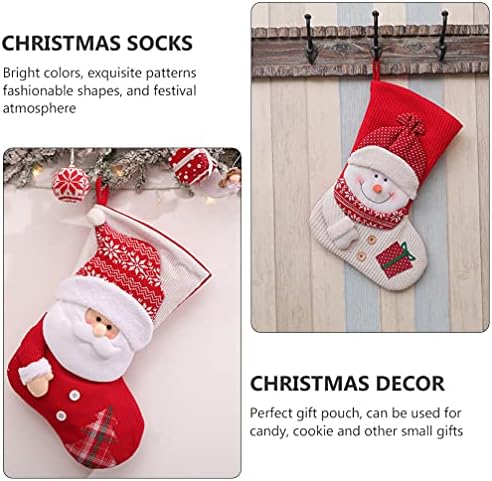 KESYOO Коледни Чорапи 2 бр. Коледни Чорапи Чанта Снежен човек Санта Чорапи Подарък Пакети Чорап Дървото с Висящи Бонбони чорапи Чорапи Калъф за Коледа на Празнични Пар