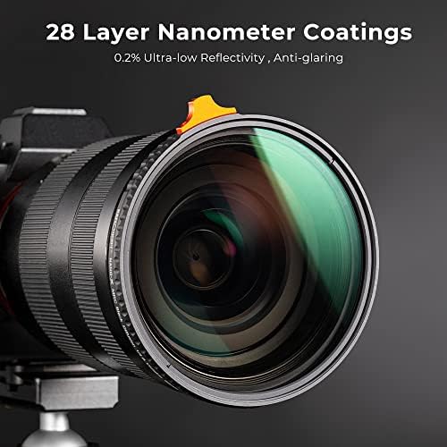 K & F Concept 82 мм Взаимозаменяеми ND филтър ND2-ND400 (1-9 спирка) 28 Многослойни покрития от Внос стъкло AGC Филтър