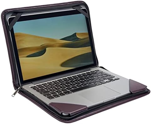 Калъф-месинджър за лаптоп Broonel от лилава кожа - Съвместима с HP ProBook 430 Г-8 13,3