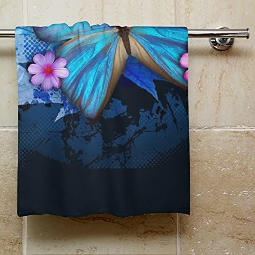 Кърпи за ръце от Микрофибър Blue Butterfly Flora От Микрофибър Супер Впитывающее Бързосъхнеща Кърпа Гъба