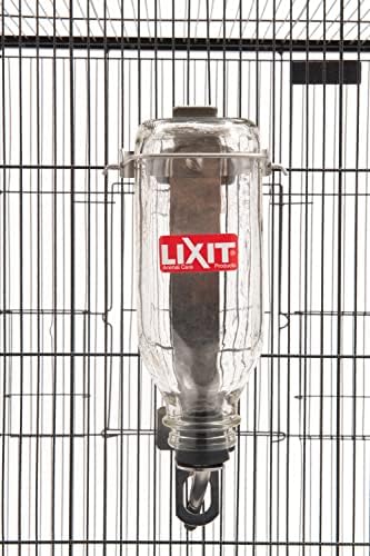 Стъклени бутилки за вода Луксозни Lixit Heavy Duty за птици, кучета и малки животни. (тръба на средния размер на 32 грама)