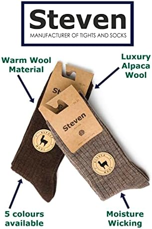 Мъжки чорапи От вълна Алпака | Daniela | Дишащи Плетени Чорапи с Подплата За екипажа