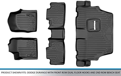 Комплект подови изтривалки SMARTLINER с 3 Редовете на лигавицата на Черно за Dodge Durango 2013-16 години на освобождаването