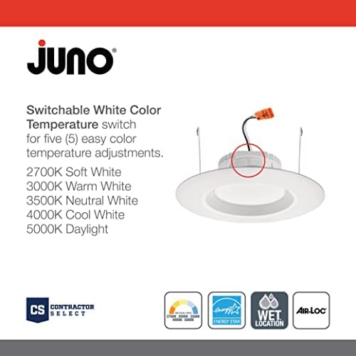 Juno RB56S SWW5 MW M6 RetroBasics Промяна led лампа, Превключващ, Матово бял, 5-6 инча