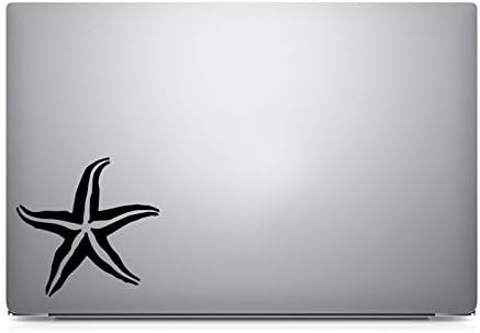 Изгодни Максимални Етикети Силует Морска звезда Стикер За Лаптоп, Кола Лаптоп 5.5 (черен)