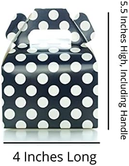 Кутийки за хранене в Модерен Черен грах (12 опаковки) - МАЛКИ Кутийки за Бонбони, Ярко-Розови Кутии, Аксесоари за партита