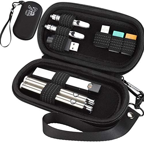 Празен EVA-калъф HUIZHU за 510 батерии и 510 колички-чанта-кобур с нескользящими еластични ленти за стилус-капсули, USB-диск и 510 батерии-дръжки (черен)