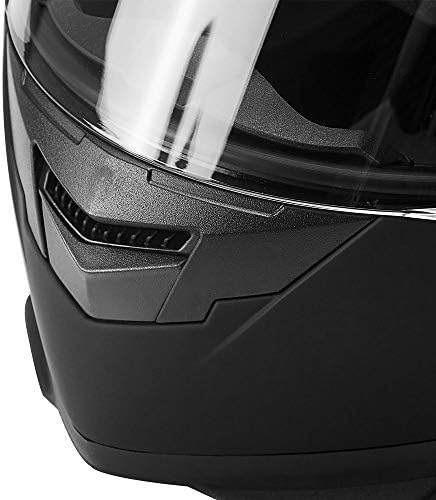 Мотоциклет шлем ILM Full Face за Мотокрос Street Bike DOT Сертифициран с 2 Козырьками Модел-317 (Матиран черен, L)