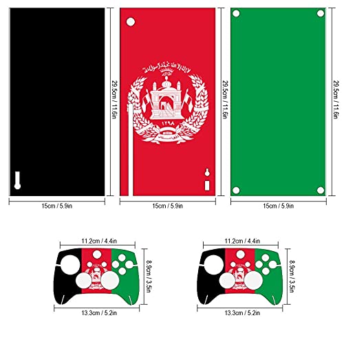 Знаме на Афганистан Скинове за конзолата Xbox серия X И контролер Vinyl Стикер на кожата, Стикер-калъф За опаковане (Xbox X серия)