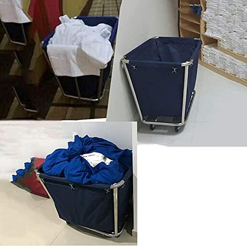 Подвижни колички Maryaz кош за бельо на колела за събиране на дрехи с подвижни тъкани торби Сгъваема количка за