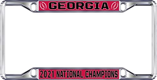 Университет на Джорджия 2021 Националния шампионат на Джорджия Булдог UGA Метална Рамка Регистрационен номер