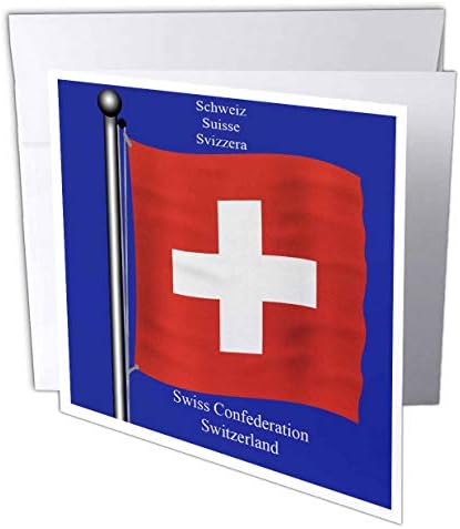 3 Начертайте Флаг на Швейцария с участието на конфедерация швейцария, на Швейцария и на английски, немски, френски и италиански езици - Поздравителна картичка с раз?