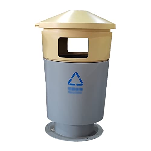 Голяма кофа за Боклук SUNESA Цилиндричен кофа за Боклук с Капак, Уличен Боклук резервоар от Неръждаема Стомана