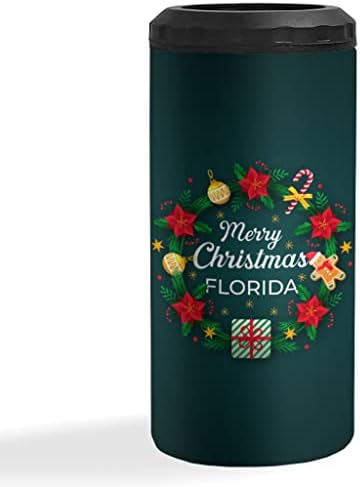 С Коледа Изолиран Охладител за тънки кутии - Florida Can Cooler - най-Добрият дизайн Изолиран охладител за тънки кутии