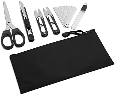 Набор от инструменти за ръчна работа Направи си сам от 6 теми, Шевни Ножици (2 бр.) + Разтегателен Ножа + Ножица за хартия,