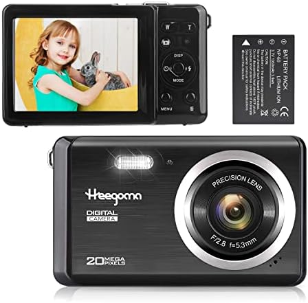 Цифрова камера за снимки, FHD 1080P 20-Мегапикселова Камера за насочване и стрелба с 2.8 TFT LCD, Компактни Акумулаторни