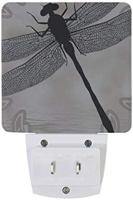 2 БР Plug-in led нощни лампи с ночниками Ragonfly с Датчик от здрач до Зори Бяла Светлина Е подходящ за баня, кухня и антре Комплект 2