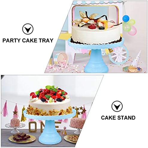Поставка за торта DOITOOL Поставка за Сватбената торта Небето е Синя Поставка за Сватбената торта: Десерт Чиния Върху крака,
