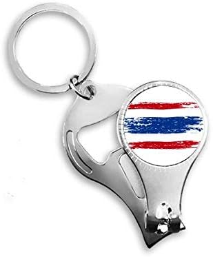Акварел Фигура Илюстрация на Хартата на Тайланд Ножица за Нокти Халка Ключодържател Отварачка за Бутилки Машина