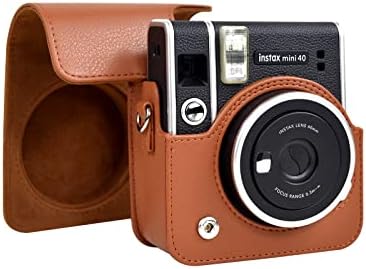 Защитен калъф за фотоапарат MUZIRI KINOKOO, съвместим с камера за миг печат Fuji Instax Mini 40 - Калъф от изкуствена кожа