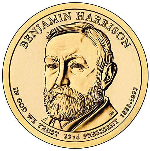 Доказателство за 2012 г. за Избор на Бенджамин Харисън като президентския долара Необращенный Монетен двор на САЩ