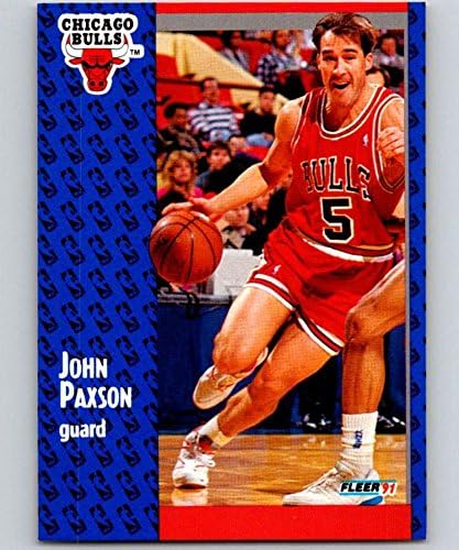 1991-92 Баскетболно серия Fleer Series 1 31 Джон Паксон Чикаго Булс Официалната търговска картичка НБА