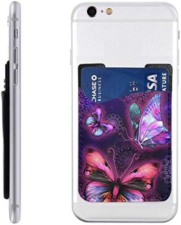 3D Пеперуда (1) 3 м. Залепваща стикер На документ за самоличност, портфейл за кредитни карти, джоб за телефон, джоб