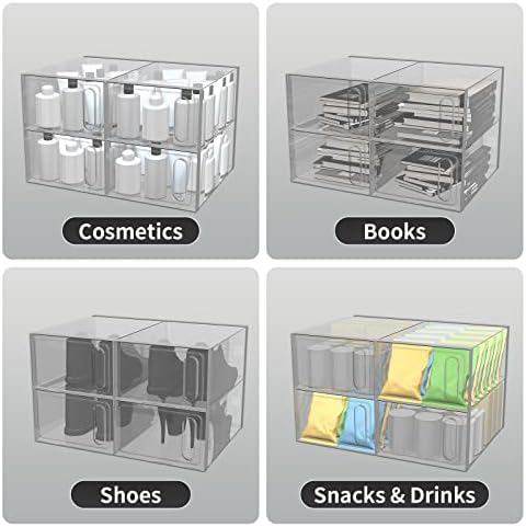 LUTSPC Вместительное Склад за обувки с Магнитна като, Кутии за съхранение на обувки в 12 опаковки, Прозрачен