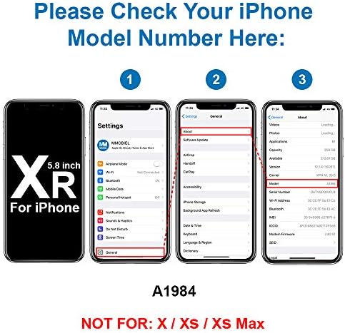 Подмяна на регулатора на силата на звука MMOBIEL, Съвместим с iPhone XR 6,1-инчов жак Бутон за включване/изключване