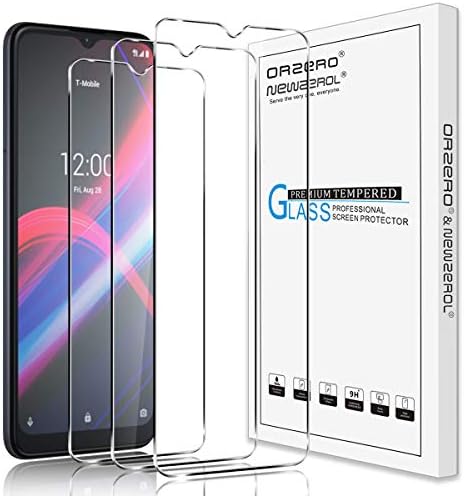 Orzero (3 опаковки), съвместим с предпазно фолио от закалено стъкло T-Mobile Revvl 4 plus, защита на екрана от надраскване