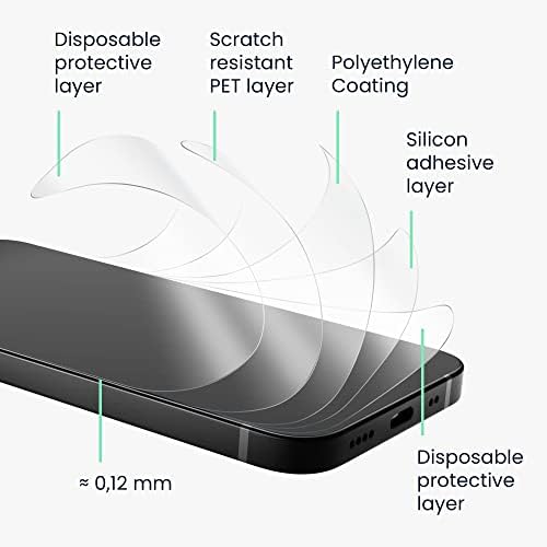 kwmobile Комплект от 6 протектори за екран, който е Съвместим с Sony Xperia 10 IV - Защитно фолио за екрана с кристално