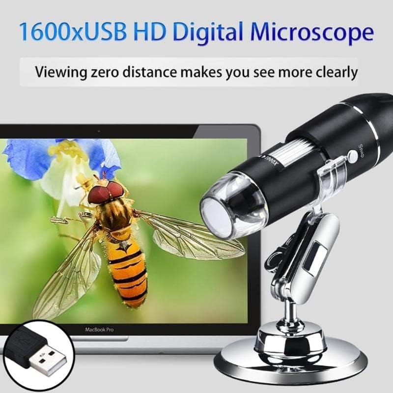 Комплект аксесоари за микроскоп за Възрастни 1000X 1600X 8 LED Дигитален Микроскоп USB HD Ръчен Преносим Микроскоп,
