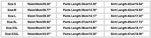 Спортни Поли 2 в 1 с Къси панталони за жени, Струящиеся къси Панталони за Голф с Висока талия, Обикновена Спортни
